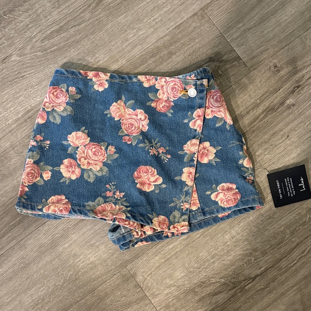 Urban Outfitters Blue Floral Skort